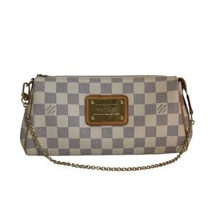 LOUIS VUITTON DISCONTINUED EVA CLUTCH IN DAMIER AZUR